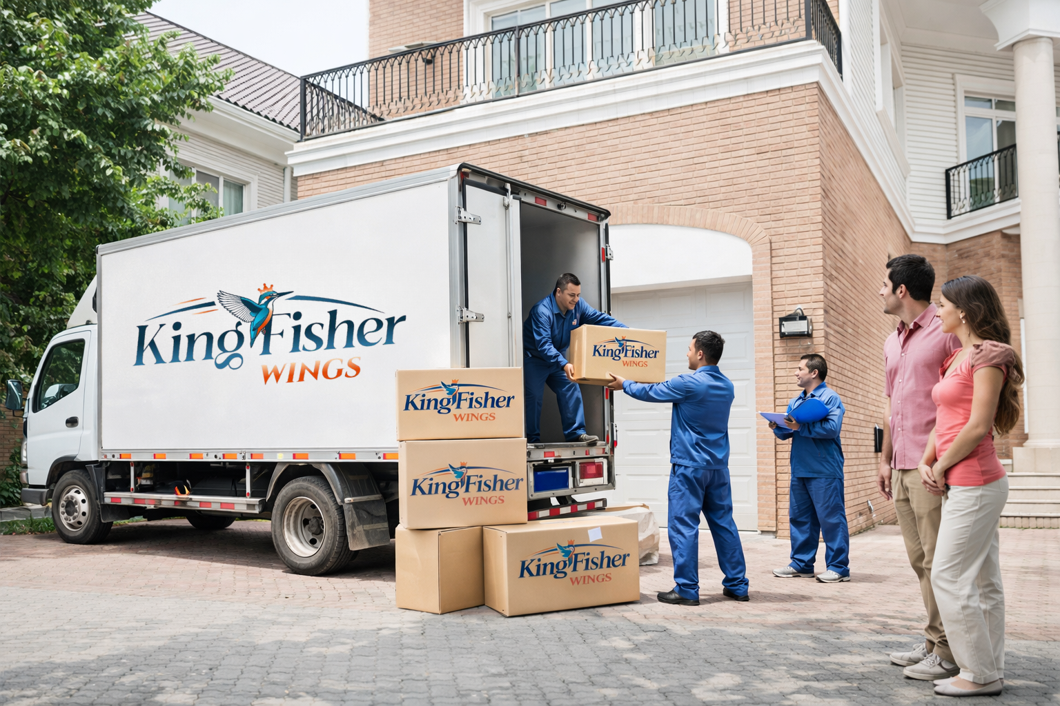 Kingfisher Wings Logistics — freight forwarding and warehousing. Replace with a real operations photo.