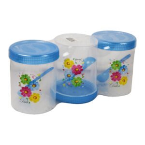 Plastic Containers Set in Assorted Colors, Set of 3pc