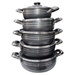 Kawashi 5 Pieces Non-Stick Sauce Pot Set with Glass-Lids