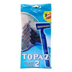 Topaz Stainless Steel Twin Blade Razor Offer Pack