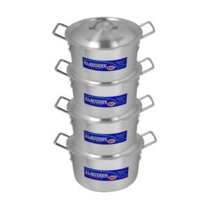 Durable & Aluminum Cooking Pot Set with Lid